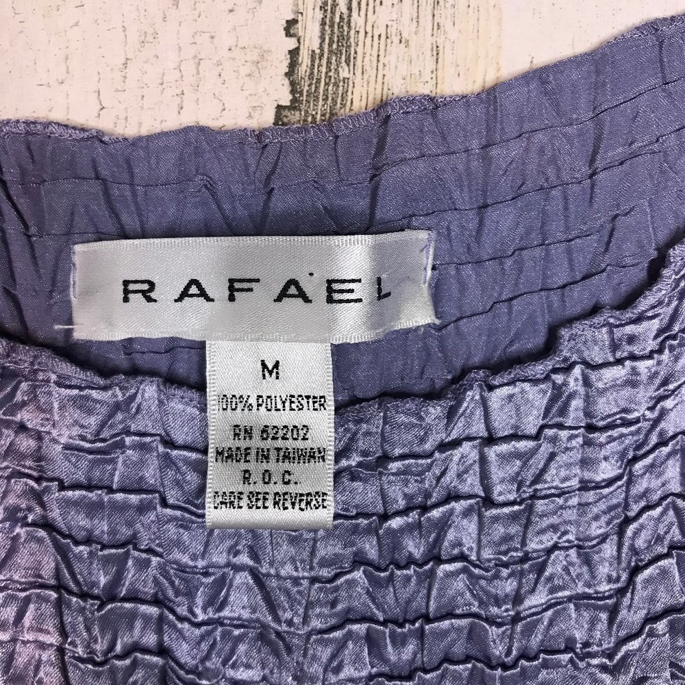 RAFAEL lavender crinkle scrunch popcorn shell top size M - Picture 4 of 5